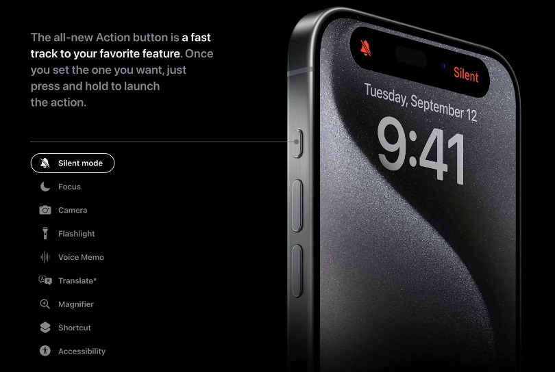 Action Button trên iPhone 15 Pro Max