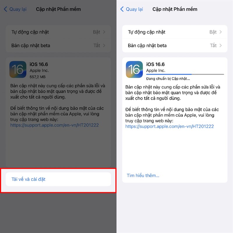 Cách cập nhật iOS 16.6 bước 2
