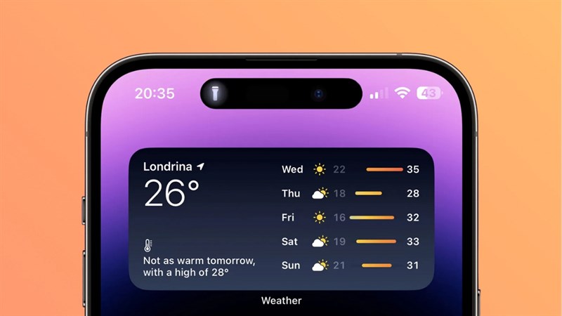 Dynamic Island trên ios 17