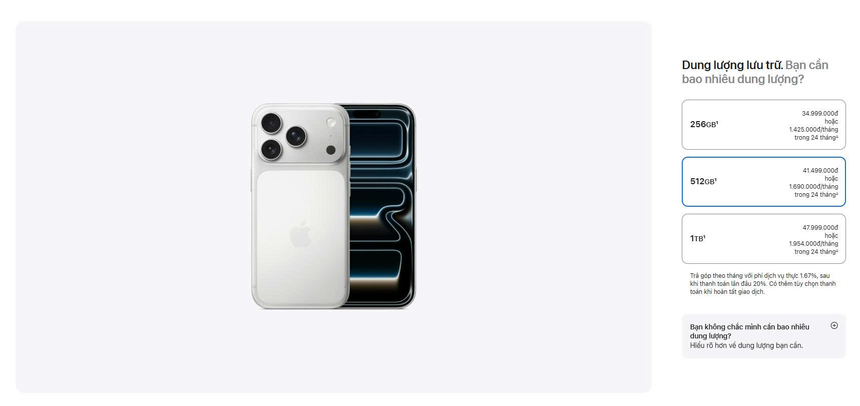 Giá iPhone 17 Pro tại Thanh Hóa