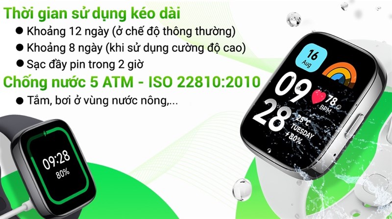 Thời lượng pin Redmi Watch 3