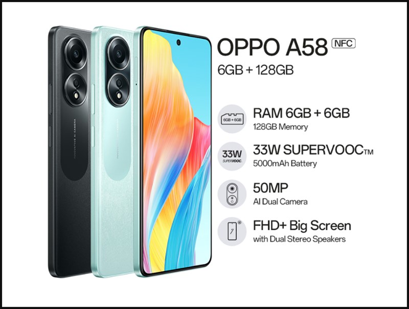 Thông số pin OPPO A58