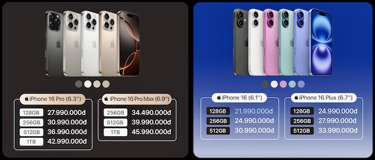 iPhone 16 Plus giá bao nhiêu