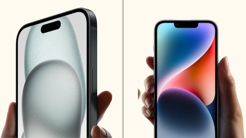 So sánh về màn hình iPhone 14 và iPhone 15