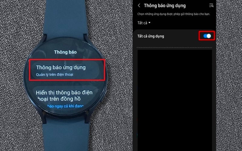 thông báo trên Galaxy Watch6